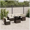 Image de Salon de jardin modulable marron resine tressee 7 pieces 62 x 62 x 69 cm