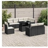 Image de Salon de jardin modulable 8 personnes noir 9 pieces 62 x 62 x 69 cm resine tressee