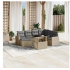 Image de Salon de jardin modulable resine tressee beige 8 pieces 62 x 62 x 69