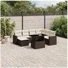 Image de Salon de jardin modulable GENERIQUE marron resine tressee 8 pieces 62 x 62 x 69 cm