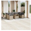 Image de Salon de jardin modulable resine tressee beige 10 pieces 62 x 62 x 69
