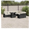 Image de Salon de jardin modulable rotin noir 10 pieces 62 x 62 x 69 9 personnes
