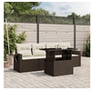 Image de Salon de jardin modulable resine tressee marron 5 pieces 55.0 x 62 x 69