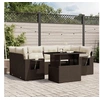 Image de Salon de jardin modulable 7 pieces rotin marron 62 x 62 x 69 cm