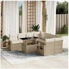Image de Salon de jardin modulable rotin beige 9 pieces 62.0 x 62 x 69