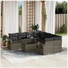 Image de Salon de jardin modulable 8 personnes rotin 9 pieces 62.0 x 62 x 69 cm gris