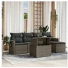 Image de Salon de jardin modulable rotin gris 6 pieces 55 x 62 x 69 cm 2 personnes