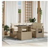 Image de Salon de jardin modulable rotin beige 5 pieces 62.0 x 62 x 69 4 personnes