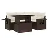 Image de Salon de jardin modulable marron resine tressee 5 pieces 62.0 x 62 x 69 cm