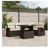 Image de Salon de jardin modulable marron resine tressee 6 pieces 62.0 x 62 x 69 cm