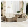 Image de Salon de jardin modulable rotin beige 7 pieces 62.0 x 62 x 69 6 personnes