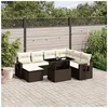 Image de Salon de jardin modulable 8 pieces rotin marron 62 x 62 x 69 cm