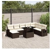 Image de Salon de jardin modulable marron 9 pieces resine tressee 62 x 62 x 69 cm