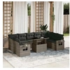Image de Salon de jardin modulable 10 pieces gris rotin 62 x 62 x 69 cm