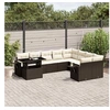 Image de Salon de jardin modulable 10 pieces rotin marron 62 x 62 x 69 cm