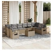 Image de Salon de jardin modulable rotin beige 11 pieces 62 x 62 x 69 cm