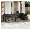 Image de Salon de jardin modulable gris bois massif 2 personnes 62 x 62 x 69 cm 11 pieces