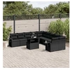 Image de Salon de jardin modulable rotin noir 11 pieces 62 x 62 x 69 cm 2 personnes