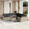 Image de Salon de jardin modulable GENERIQUE 2 personnes 11 pieces 62 x 62 x 69 cm resine tressee