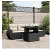 Image de Salon de jardin modulable rotin noir 5 pieces x 70 x 69