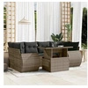 Image de Salon de jardin modulable rotin 7 pieces gris 62 x 62 x 69 cm 2 personnes