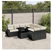 Image de Salon de jardin modulable noir resine tressee 9 pieces 62 x 62 x 69 cm 8 personnes