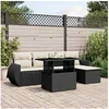 Image de Salon de jardin modulable rotin noir 6 pieces x 70 x 69