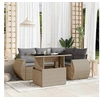 Image de 5 pieces resine tressee salon de jardin modulable beige 62 x 62 x 69 4 personnes
