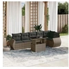 Image de Salon de jardin modulable rotin gris 7 pieces 62.0 x 62 x 69 6 personnes