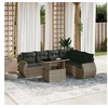 Image de Salon de jardin avec coussins 7 pcs gris résine tressée 3268560
