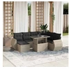 Image de Salon de jardin 8 pcs avec coussins gris clair résine tressée 3268702