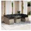 Image de Salon de jardin modulable resine tressee gris 10 pieces x 70 x 69