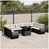 Image de Salon de jardin modulable rotin noir 11 pieces x 70 x 69