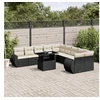 Image de Salon de jardin modulable resine tressee noir 11 pieces x 70 x 69