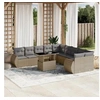 Image de Salon de jardin modulable rotin beige 3 pieces 10 personnes