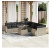 Image de Salon de jardin modulable GENERIQUE gris resine tressee 11 pieces 62 x 62 x 69 cm