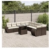 Image de Salon de jardin modulable rotin marron 11 pieces x 70 x 69 10 personnes