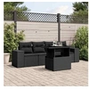 Image de Salon de jardin modulable resine tressee noir 5 pieces 62 x 55 x 69