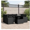 Image de Salon de jardin modulable resine tressee noir 7 pieces 62.0 x 62 x 69