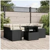 Image de Salon de jardin modulable rotin noir 7 pieces x 83 x 69