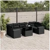 Image de Salon de jardin modulable 8 pieces resine tressee noir 62 x 62 x 69 cm
