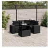 Image de Salon de jardin modulable noir resine tressee 5 pieces 62 x 62 x 69 cm