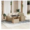Image de Salon de jardin modulable rotin beige 5 pieces 62 x 62 x 69 4 personnes