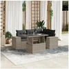 Image de Salon de jardin modulable GENERIQUE resine tressee 5 pieces gris 62 x 62 x 69 cm
