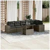 Image de Salon de jardin modulable rotin gris 7 pieces 62 x 62 x 69 cm 6 personnes