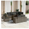 Image de Salon de jardin modulable rotin 9 pieces gris 62 x 62 x 69 cm 8 personnes