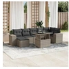 Image de Salon de jardin 8 pcs avec coussins gris clair résine tressée 3269322