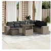 Image de Salon de jardin modulable GENERIQUE gris 9 pieces resine tressee 62 x 62 x 69 cm 2 personnes