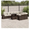 Image de Salon de jardin modulable vidaxl 10 pieces resine tressee 9 personnes 62 x 62 x 69 cm marron