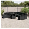 Image de Salon de jardin modulable resine tressee 11 pieces 10 personnes 62 x 62 x 69 cm noir